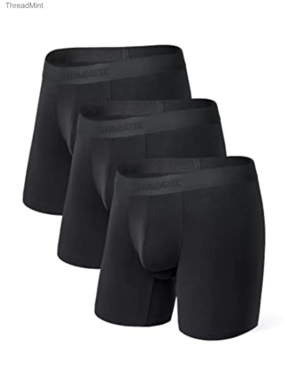 Men's Anti Chafing Dual Pouch Boxer Briefs Bamboo Rayon Moisture Wicking